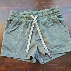 ​FORNIA Kids Girls Green Heathered Athletic Shorts Size S (6) Drawstring